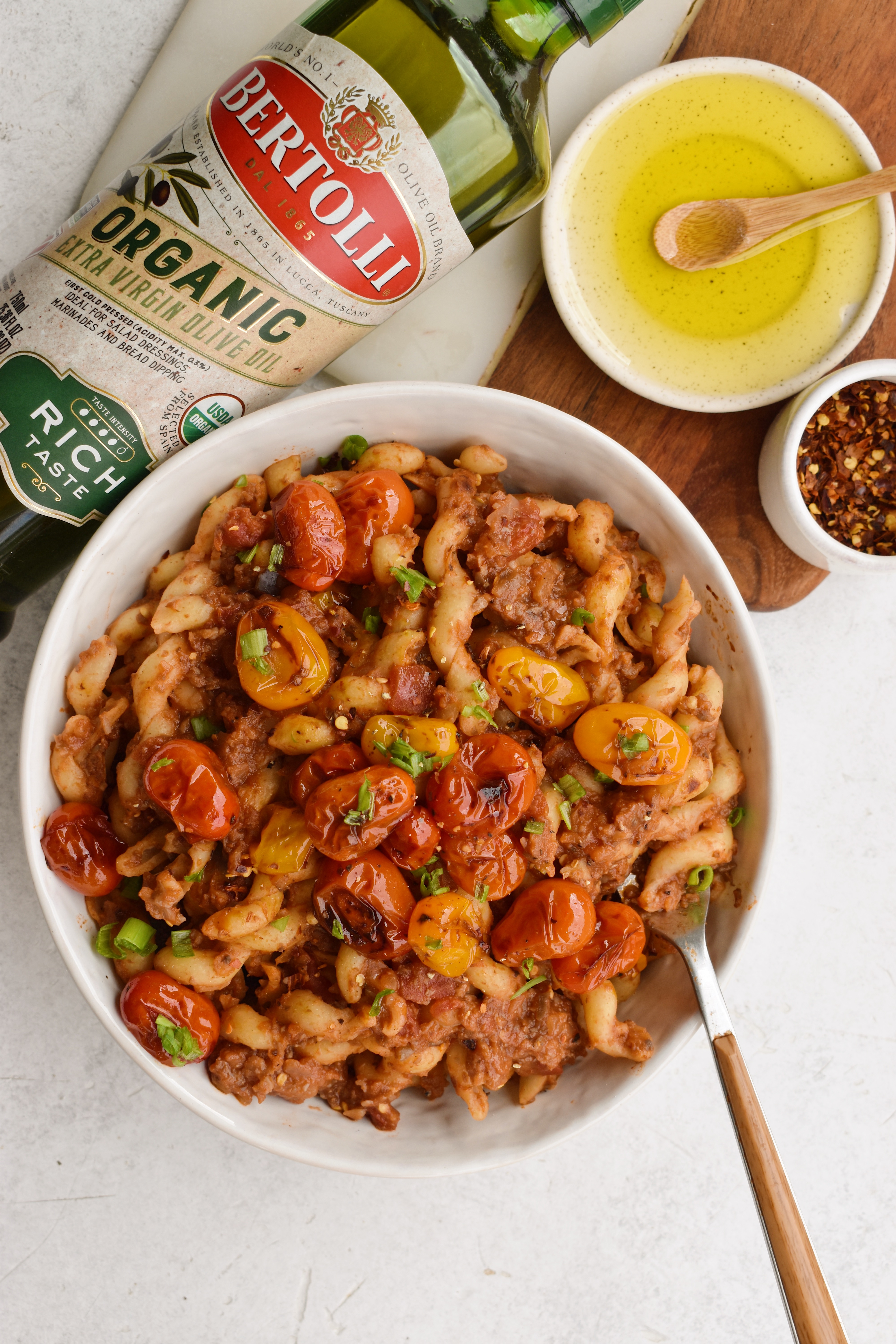 Vegan Eggplant Mushroom Bolognese with Bertolli