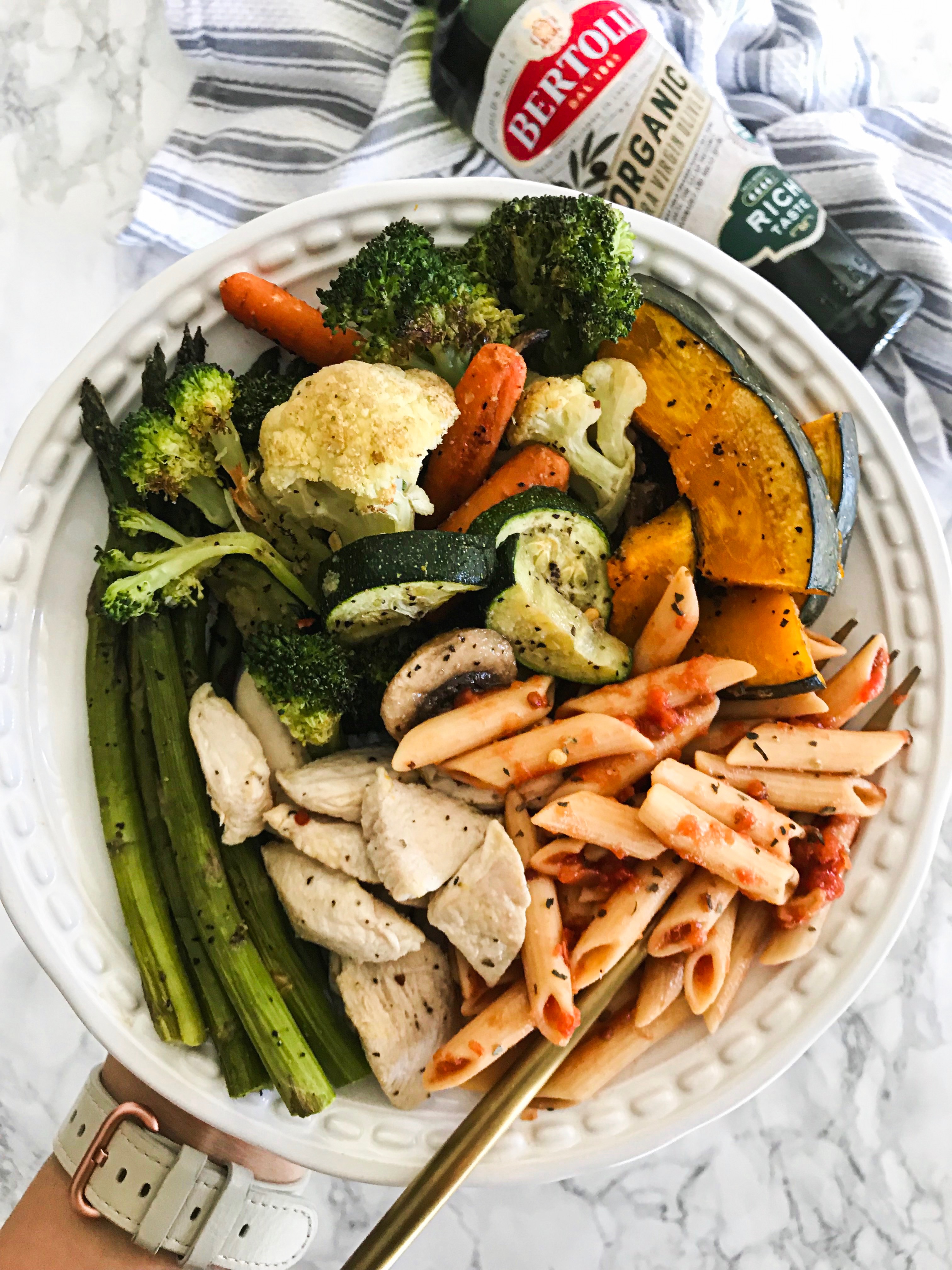 roasted veggies with Bertolli olive oil