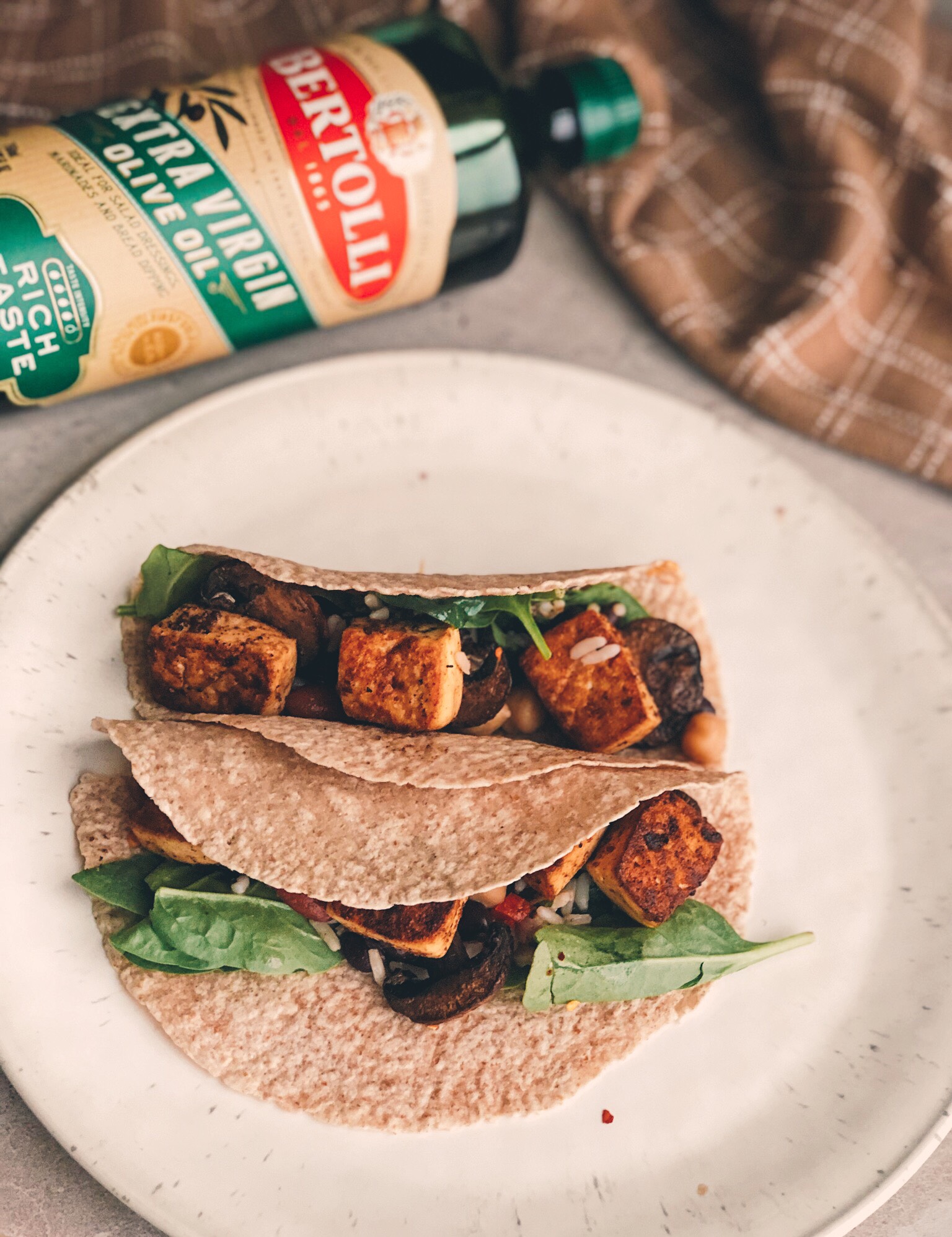 Tofu Tacos with Bertolli Olive Oil