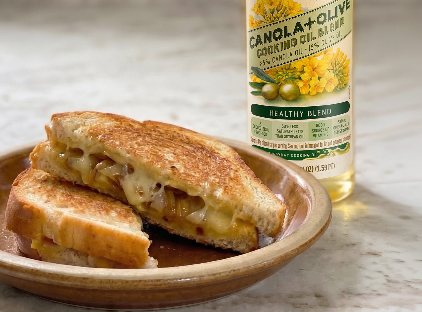 Hot Honey and Caramelized Onion Grilled Cheese