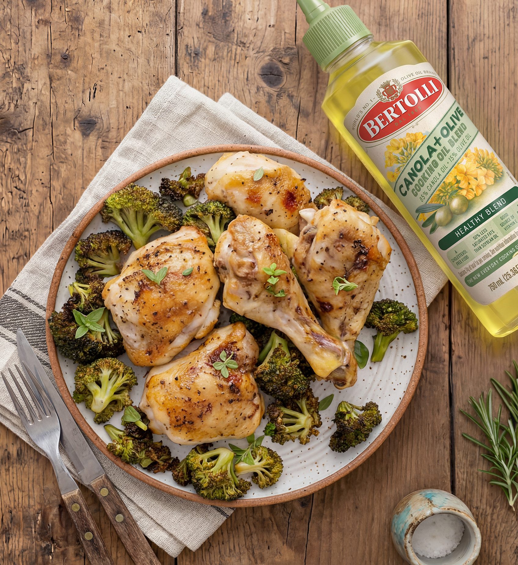 Baked Chicken Thighs with Broccoli